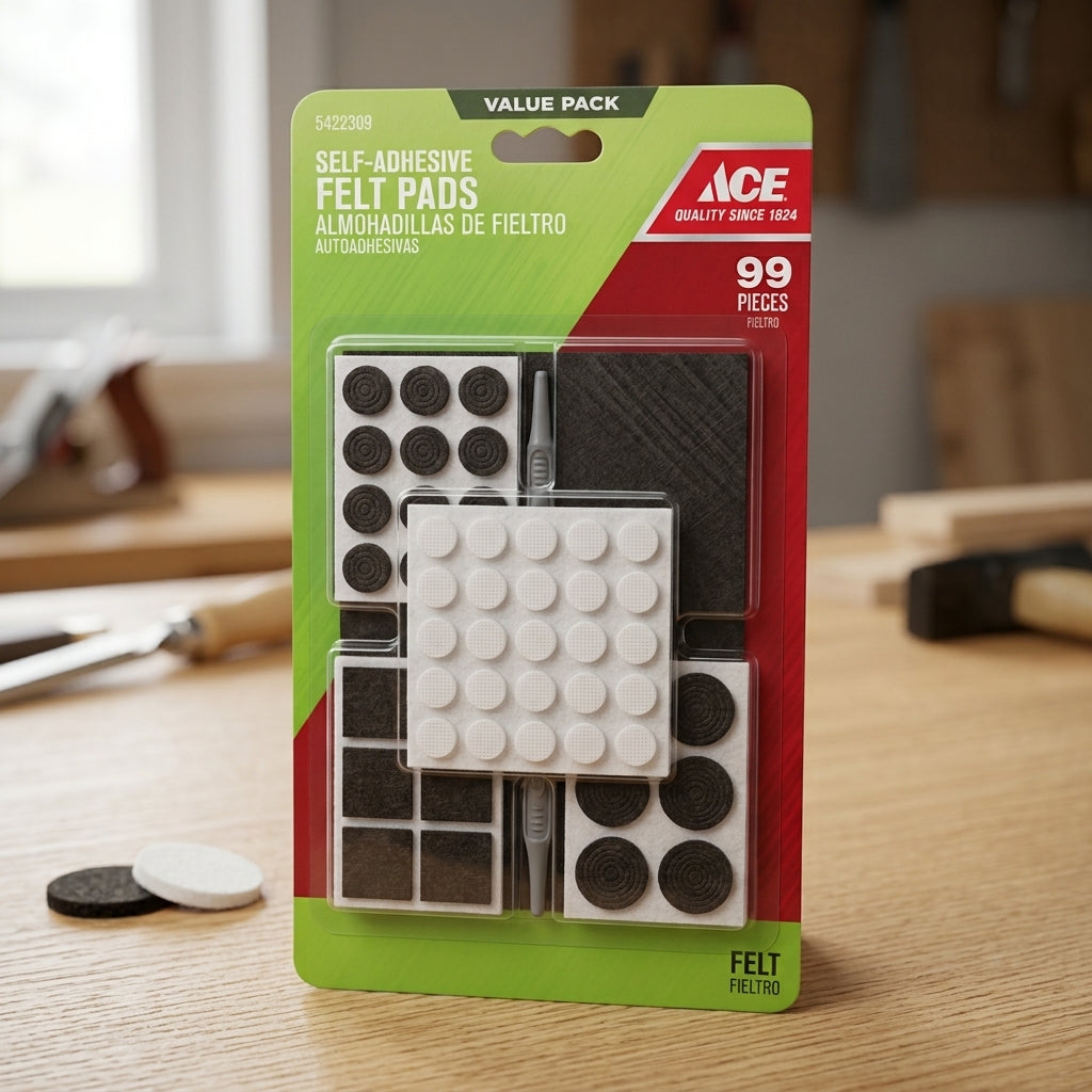 Heavy-Duty Felt Furniture Pads, Assorted Sizes