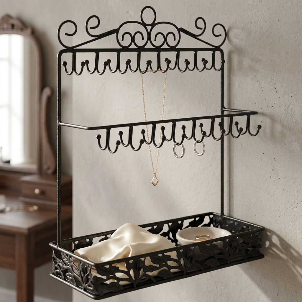 Velvet-Lined Curio Display Tray