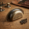 Solid Brass Vintage Drawer Pull Set of 6